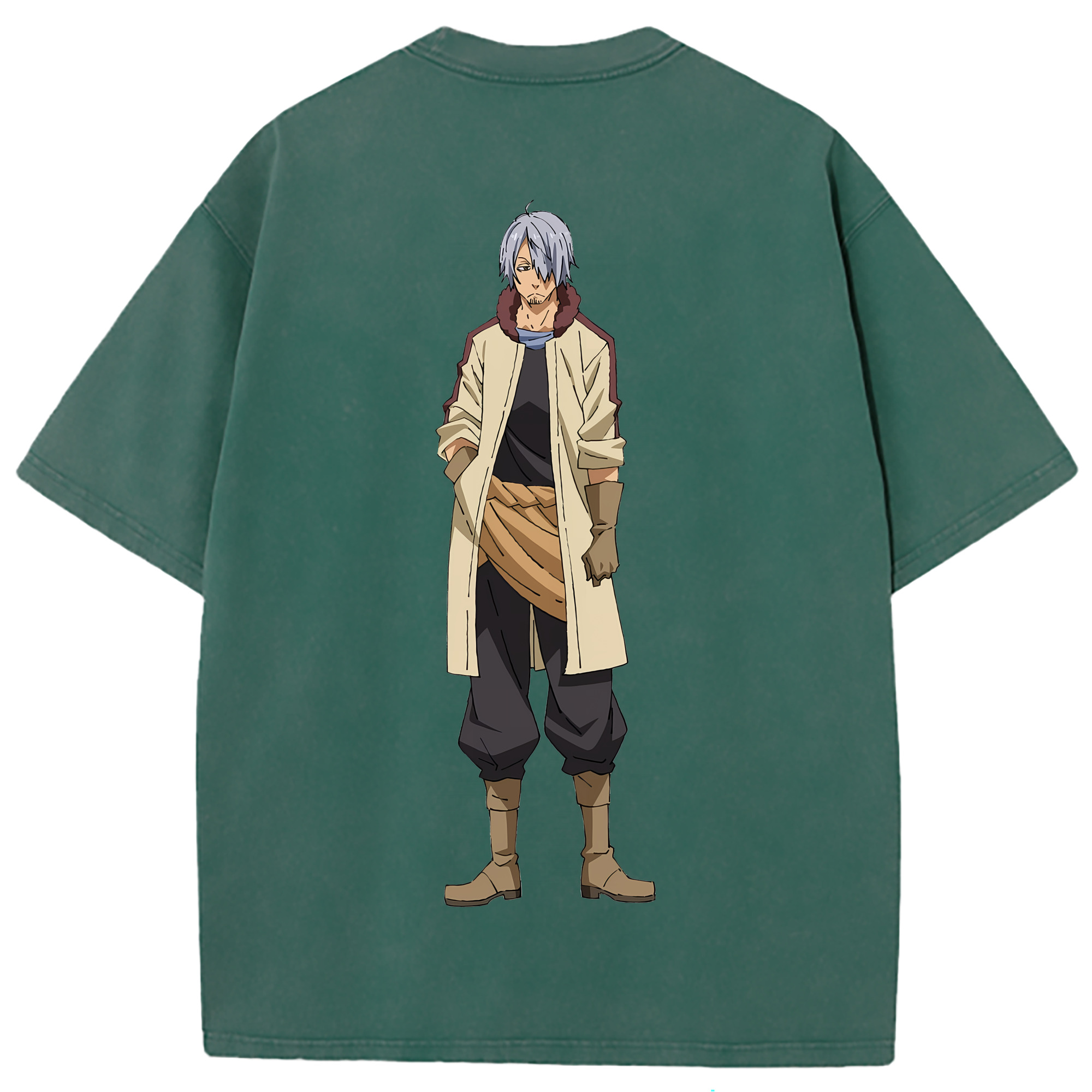 （画像用） 転スラ Regarding Reincarnated to Slime 綿100% ヴィンテージ風 半袖Tシャツ（背面プリント）